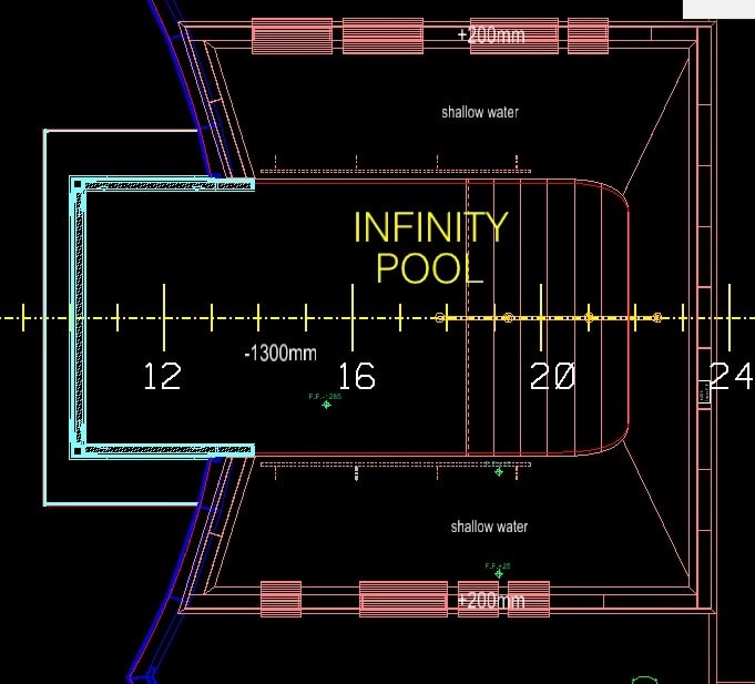 Infinity pool architectural floor plan